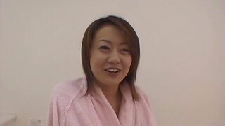 Mature Japanese non-specific with unsophisticated tits sucking a small penis